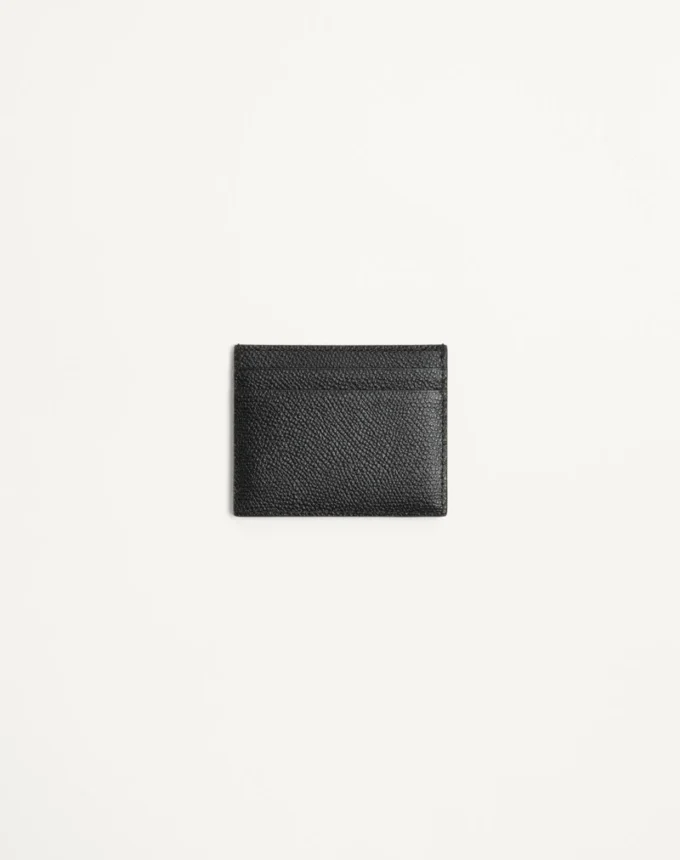 Valentino Garavani Vlogo Signature Cardholder In Grainy Calfskin Valentino Garavani Vlogo Signature Cardholder In Grainy Calfskin