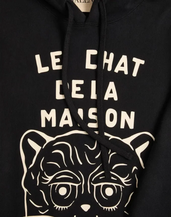 Βαμβακερό φούτερ με έμπλαστρο Le Chat De La Maison