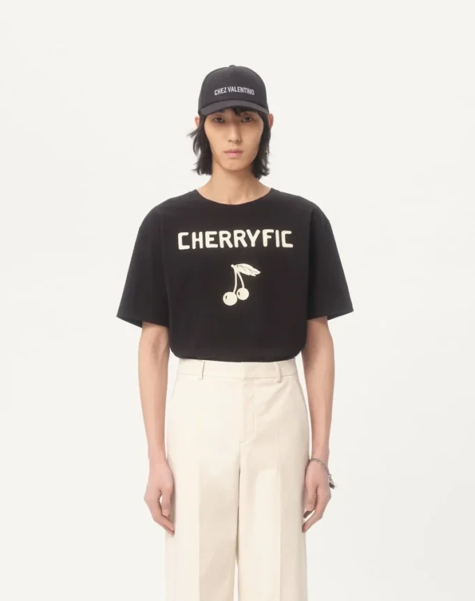 Βαμβακερό T-shirt με εκτύπωση Cherryfic