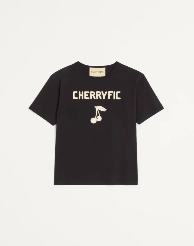 Βαμβακερό T-shirt με εκτύπωση Cherryfic