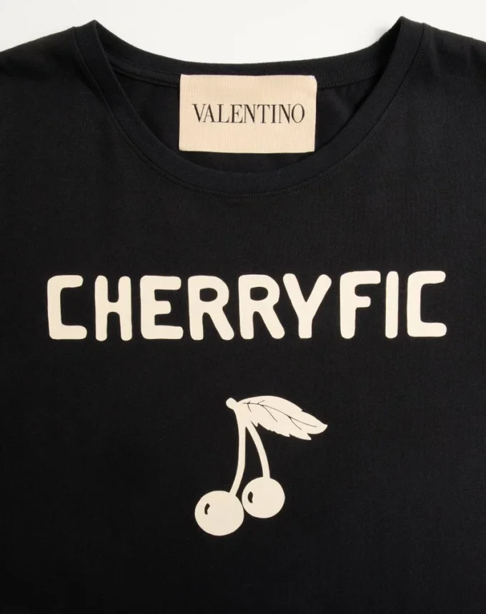 Βαμβακερό T-shirt με εκτύπωση Cherryfic