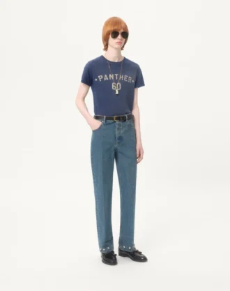 Βαμβακερό T-shirt με εκτύπωση και έμπλαστρο Chez Valentino