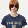 Βαμβακερό T-shirt με εκτύπωση και έμπλαστρο Chez Valentino Βαμβακερό T-shirt με εκτύπωση και έμπλαστρο Chez Valentino