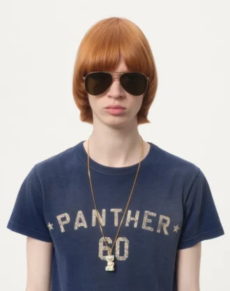 Βαμβακερό T-shirt με εκτύπωση και έμπλαστρο Chez Valentino