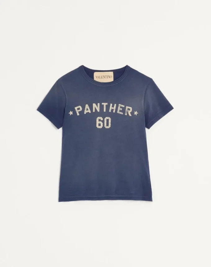 Βαμβακερό T-shirt με εκτύπωση και έμπλαστρο Chez Valentino Βαμβακερό T-shirt με εκτύπωση και έμπλαστρο Chez Valentino