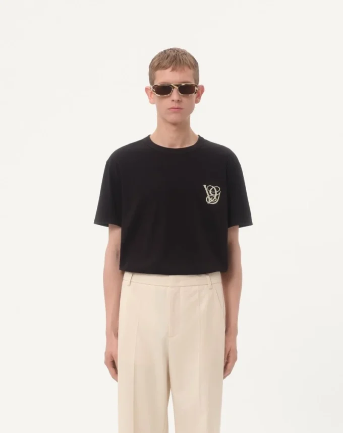 Βαμβακερό T-shirt με έμβλημα VG
