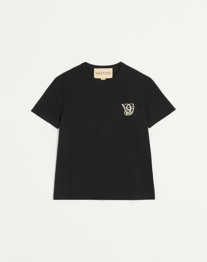 Βαμβακερό T-shirt με έμβλημα VG