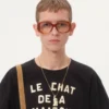 Βαμβακερό T-shirt με τύπωμα Le Chat De La Maison