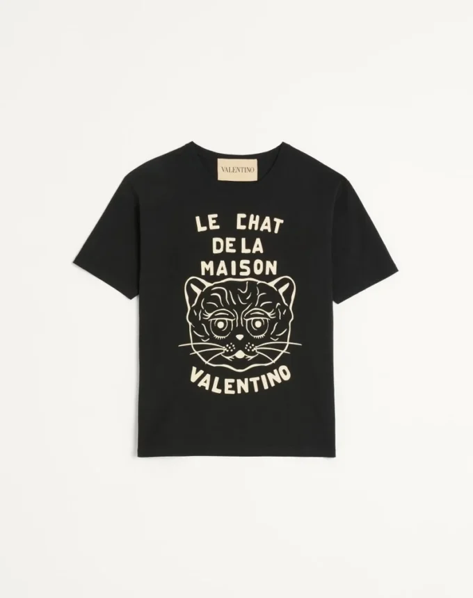 Βαμβακερό T-shirt με τύπωμα Le Chat De La Maison