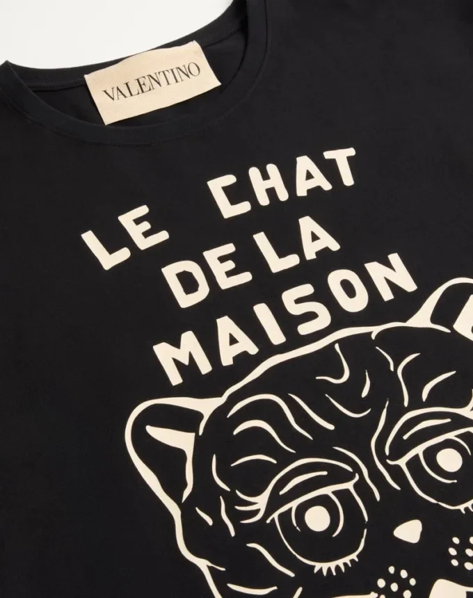 Βαμβακερό T-shirt με τύπωμα Le Chat De La Maison