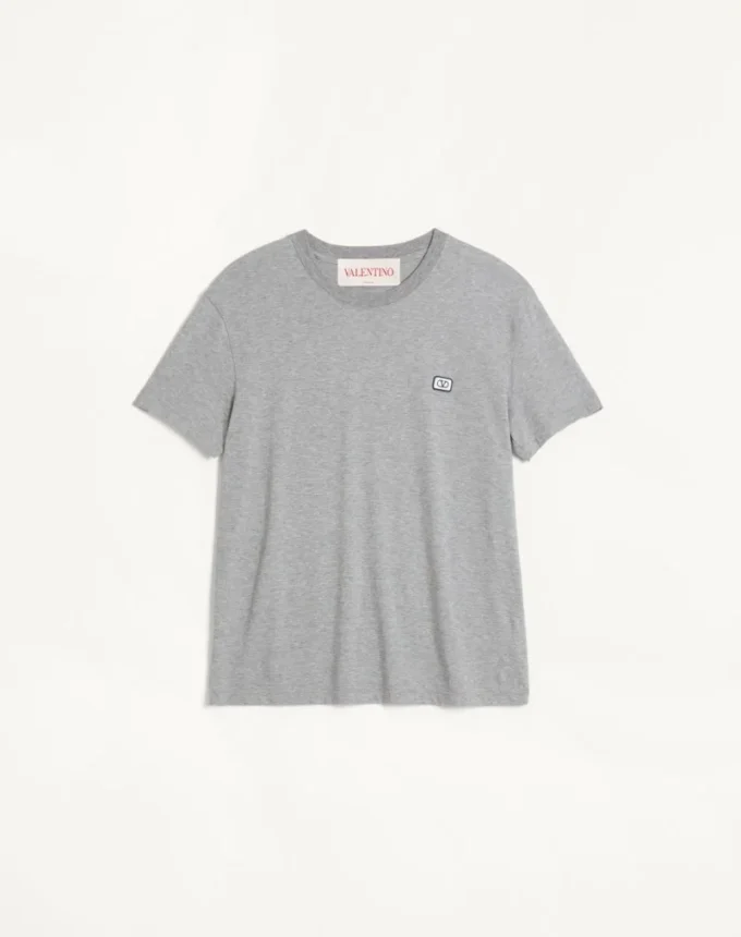Βαμβακερό T-shirt με Vlogo Patch