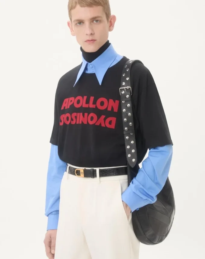 Βαμβακερό T-shirt Valentino με τύπωμα Apollon/Dyonisos Βαμβακερό T-shirt Valentino με τύπωμα Apollon/Dyonisos