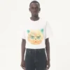 Βαμβακερό T-shirt Valentino με τύπωμα Le Chat De La Maison Βαμβακερό T-shirt Valentino με τύπωμα Le Chat De La Maison