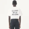Βαμβακερό T-shirt Valentino με τύπωμα Le Chat De La Maison Βαμβακερό T-shirt Valentino με τύπωμα Le Chat De La Maison