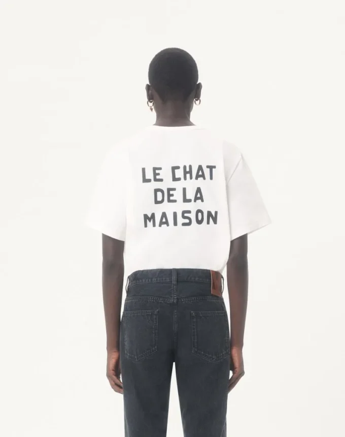 Βαμβακερό T-shirt Valentino με τύπωμα Le Chat De La Maison Βαμβακερό T-shirt Valentino με τύπωμα Le Chat De La Maison