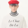 Βαμβακερό T-shirt Valentino με τύπωμα Le Chat De La Maison Icon Muse Anti Hero