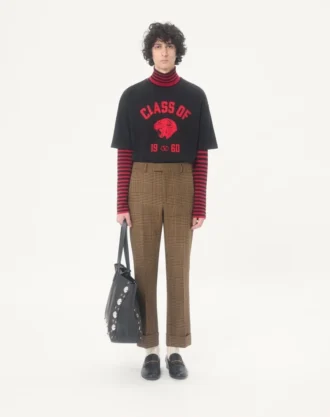 Βαμβακερό T-shirt Valentino με τύπωμα πάνθηρα