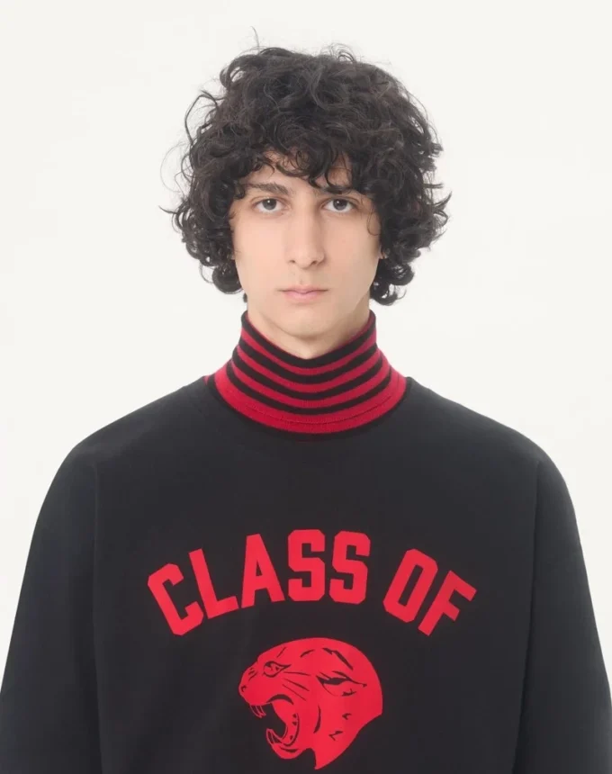 Βαμβακερό T-shirt Valentino με τύπωμα πάνθηρα Βαμβακερό T-shirt Valentino με τύπωμα πάνθηρα