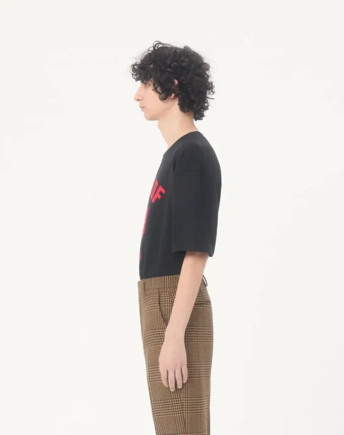 Βαμβακερό T-shirt Valentino με τύπωμα πάνθηρα Βαμβακερό T-shirt Valentino με τύπωμα πάνθηρα