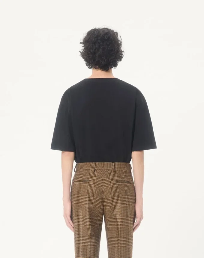 Βαμβακερό T-shirt Valentino με τύπωμα πάνθηρα Βαμβακερό T-shirt Valentino με τύπωμα πάνθηρα