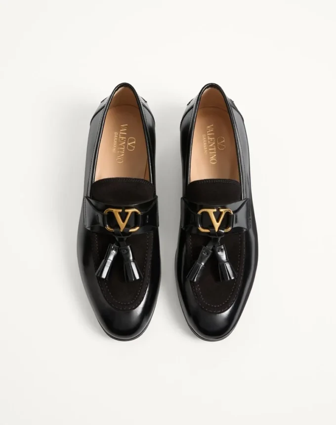 Vaniteux Loafer από δέρμα μοσχαριού και δέρμα split Vaniteux Loafer από δέρμα μοσχαριού και δέρμα split