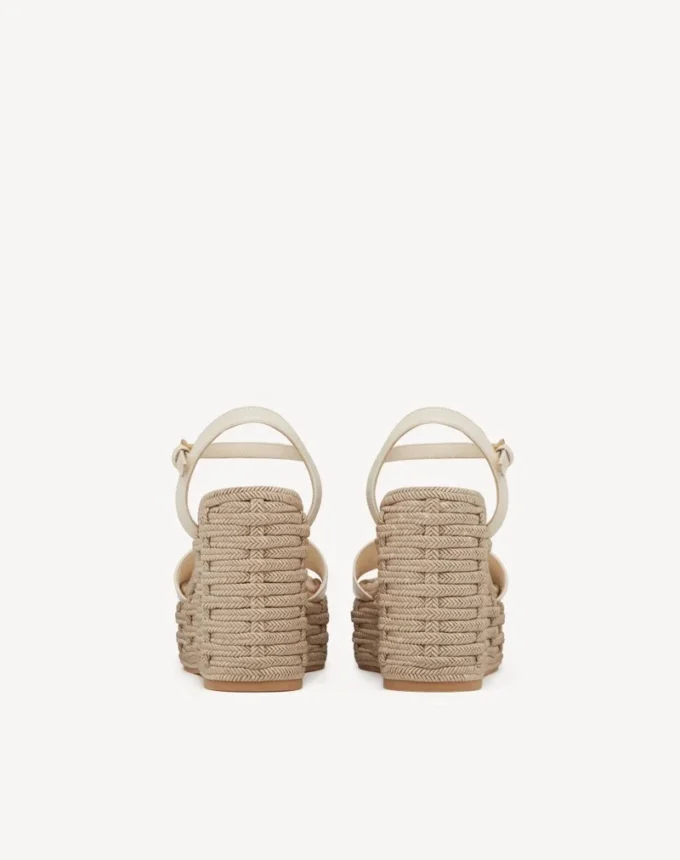 Vlogo Calfskin Cut-Out Wedge Sandal 110Mm Vlogo Calfskin Cut-Out Wedge Sandal 110Mm