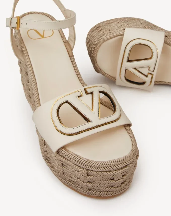 Vlogo Calfskin Cut-Out Wedge Sandal 110Mm Vlogo Calfskin Cut-Out Wedge Sandal 110Mm