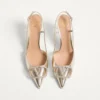 Vlogo Glow Laminated Nappa Slingback Pump 80 Mm / 3,15 ίντσες.