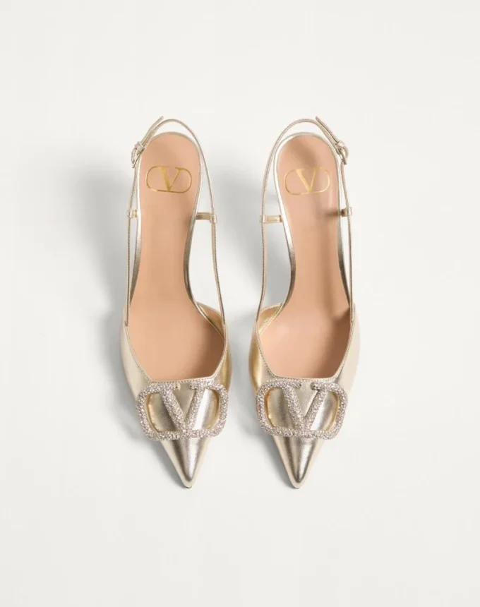 Vlogo Glow Laminated Nappa Slingback Pump 80 Mm / 3,15 ίντσες.