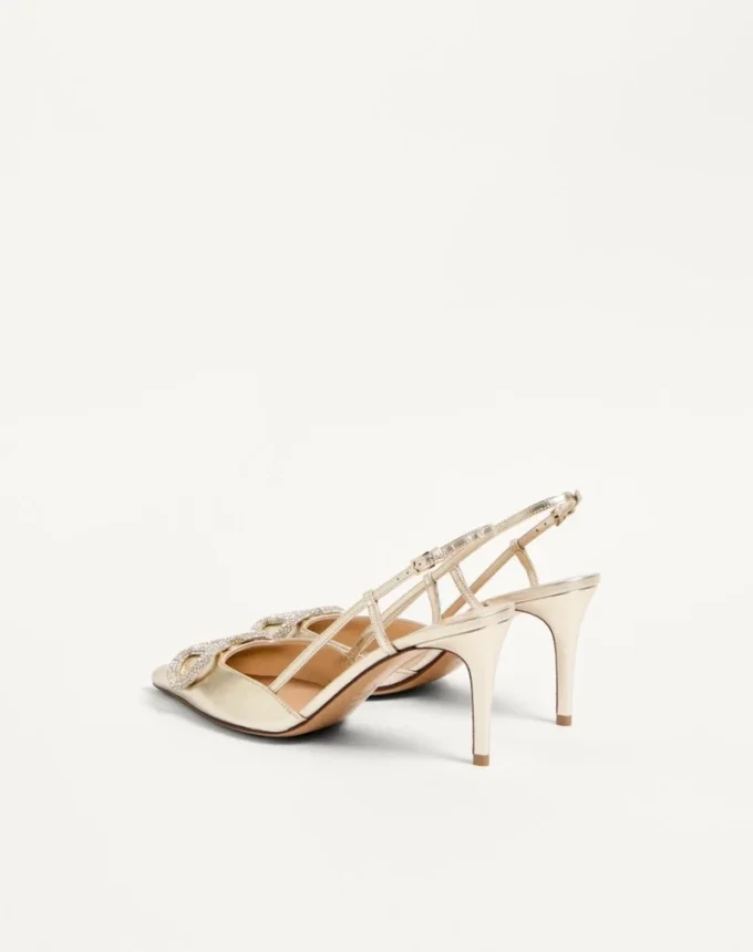 Vlogo Glow Laminated Nappa Slingback Pump 80 Mm / 3,15 ίντσες.