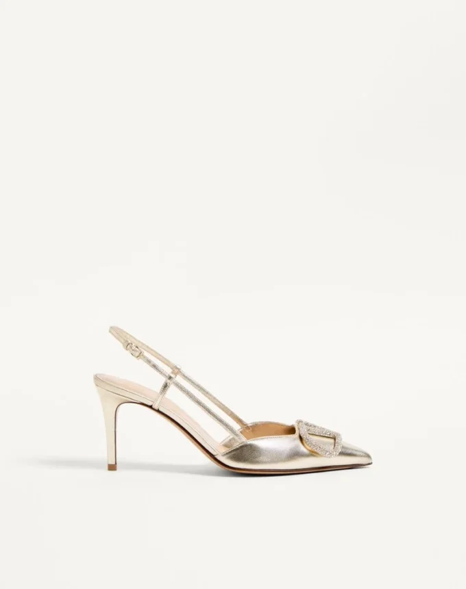 Vlogo Glow Laminated Nappa Slingback Pump 80 Mm / 3,15 ίντσες.