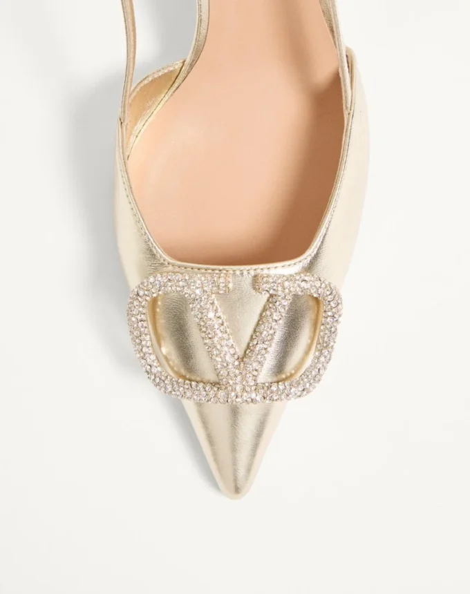 Vlogo Glow Laminated Nappa Slingback Pump 80 Mm / 3,15 ίντσες.
