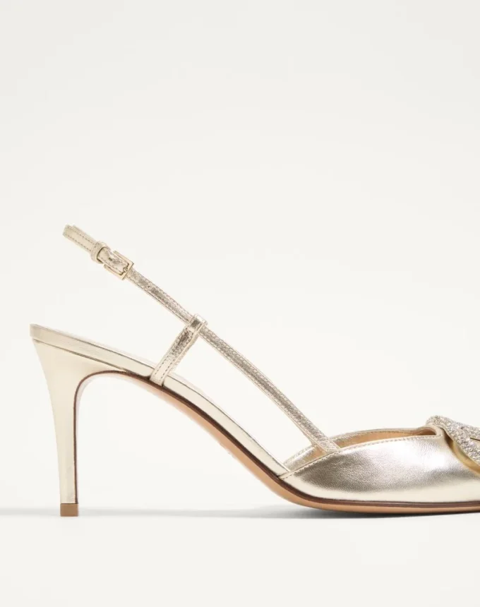 Vlogo Glow Laminated Nappa Slingback Pump 80 Mm / 3,15 ίντσες.