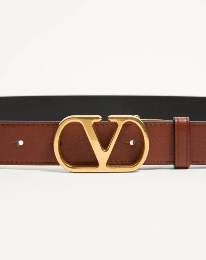 Vlogo Signature Αναστρέψιμη ζώνη από γυαλιστερό δέρμα μοσχαριού 30 mm Vlogo Signature Αναστρέψιμη ζώνη από γυαλιστερό δέρμα μοσχαριού 30 mm
