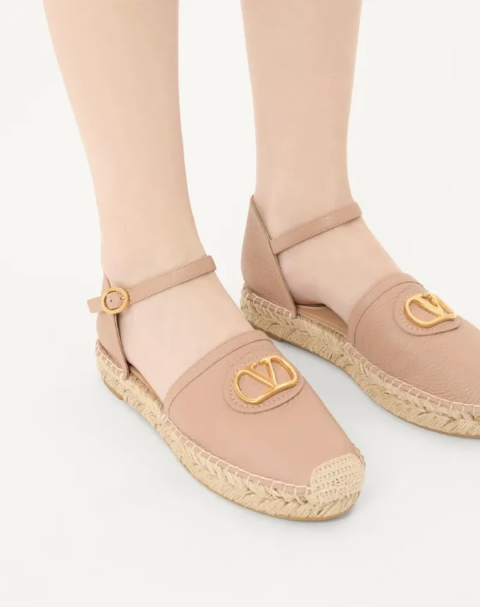 Vlogo Signature Ballerina από κοκκώδες δέρμα μοσχαριού 25 mm Vlogo Signature Ballerina από κοκκώδες δέρμα μοσχαριού 25 mm