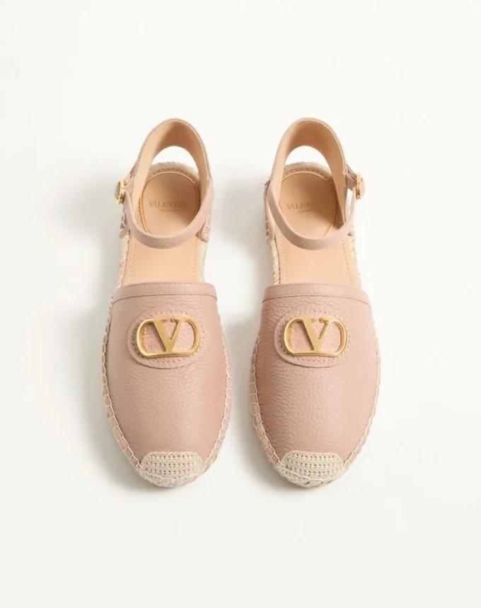 Vlogo Signature Ballerina από κοκκώδες δέρμα μοσχαριού 25 mm Vlogo Signature Ballerina από κοκκώδες δέρμα μοσχαριού 25 mm