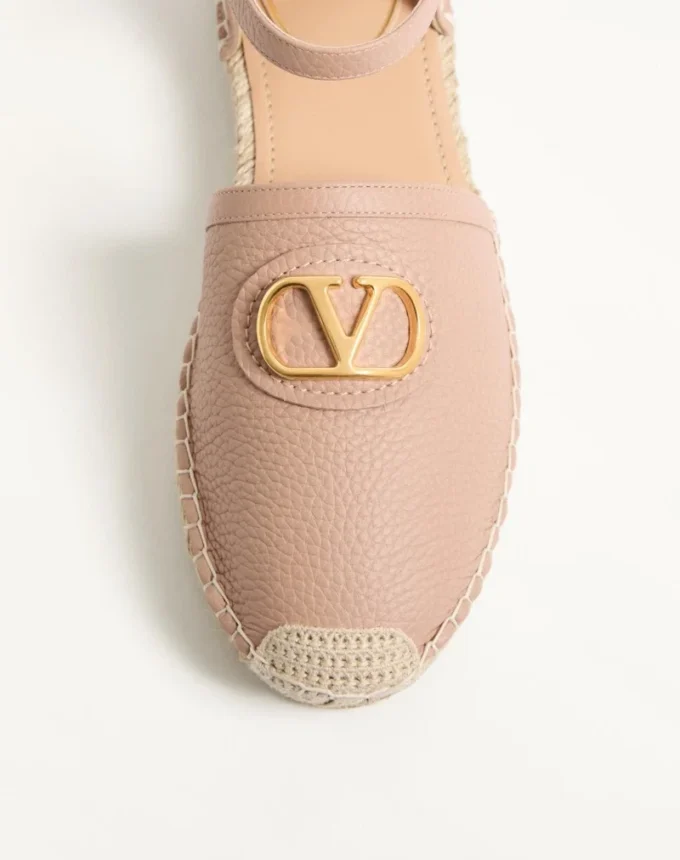 Vlogo Signature Ballerina από κοκκώδες δέρμα μοσχαριού 25 mm Vlogo Signature Ballerina από κοκκώδες δέρμα μοσχαριού 25 mm