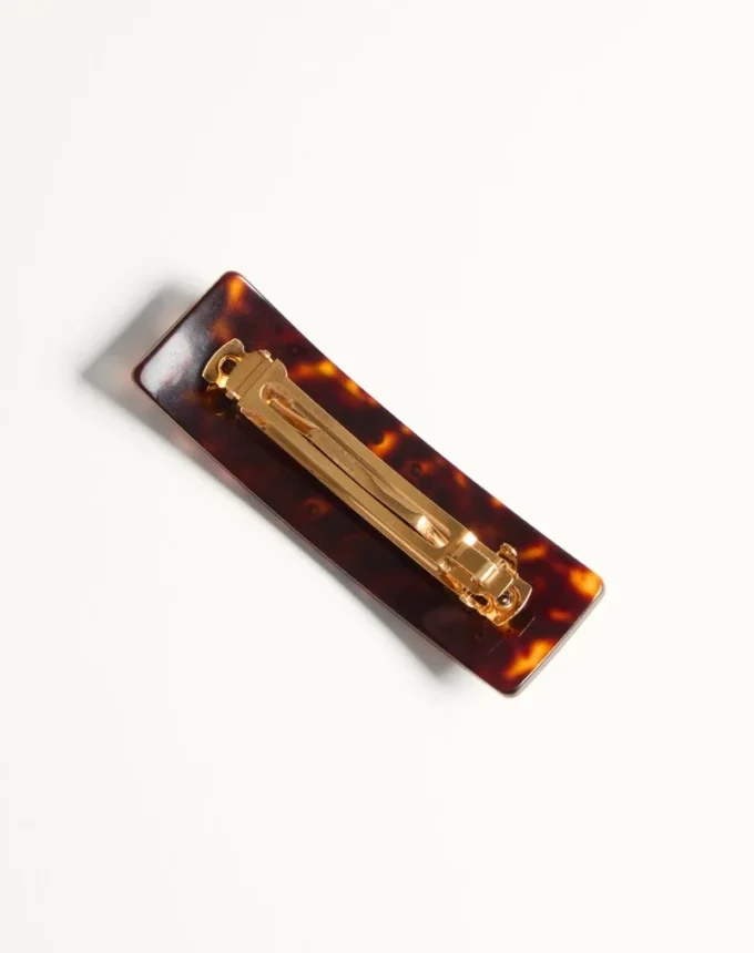 Vlogo Signature Hair Clip In Resin, Metal And Crystals Vlogo Signature Hair Clip In Resin, Metal And Crystals