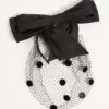 Vlogo Signature Headband With Bow And Veil In Silk And Velvet Vlogo Signature Headband With Bow And Veil In Silk And Velvet