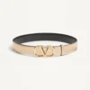 Vlogo Signature Reversible Belt In Metallic And Shiny Calfskin 30 Mm Vlogo Signature Reversible Belt In Metallic And Shiny Calfskin 30 Mm
