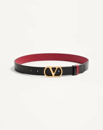 VLogo Signature Reversible Shiny Calfskin Belt – 30Mm / 1,2 ίντσες