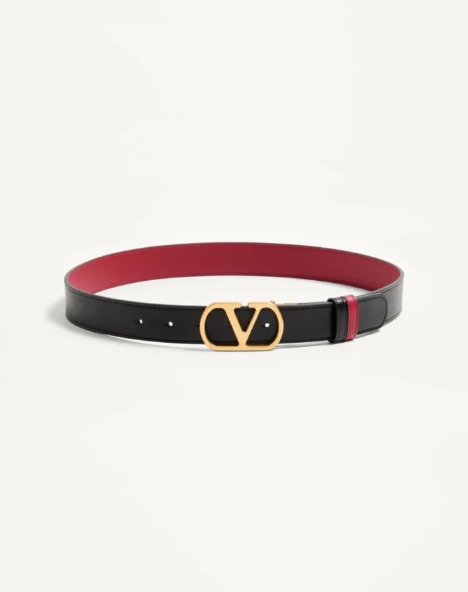 VLogo Signature Reversible Shiny Calfskin Belt – 30Mm / 1,2 ίντσες VLogo Signature Reversible Shiny Calfskin Belt – 30Mm / 1,2 ίντσες