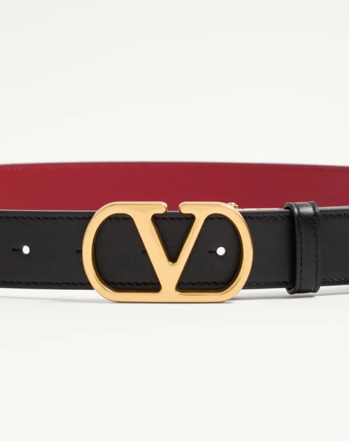 VLogo Signature Reversible Shiny Calfskin Belt – 30Mm / 1,2 ίντσες VLogo Signature Reversible Shiny Calfskin Belt – 30Mm / 1,2 ίντσες