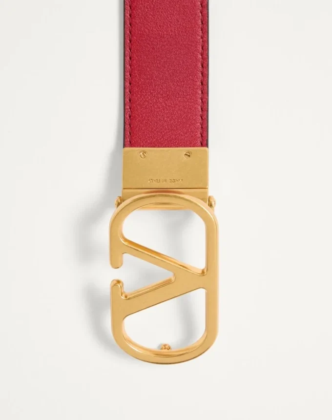 VLogo Signature Reversible Shiny Calfskin Belt – 30Mm / 1,2 ίντσες VLogo Signature Reversible Shiny Calfskin Belt – 30Mm / 1,2 ίντσες