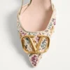VLogo Signature Slingback Décolleté με κεντημένο μοτίβο Rhombelle 80Mm VLogo Signature Slingback Décolleté με κεντημένο μοτίβο Rhombelle 80Mm