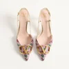 VLogo Signature Slingback Décolleté με κεντημένο σχέδιο Cherryfic 80 mm VLogo Signature Slingback Décolleté με κεντημένο σχέδιο Cherryfic 80 mm