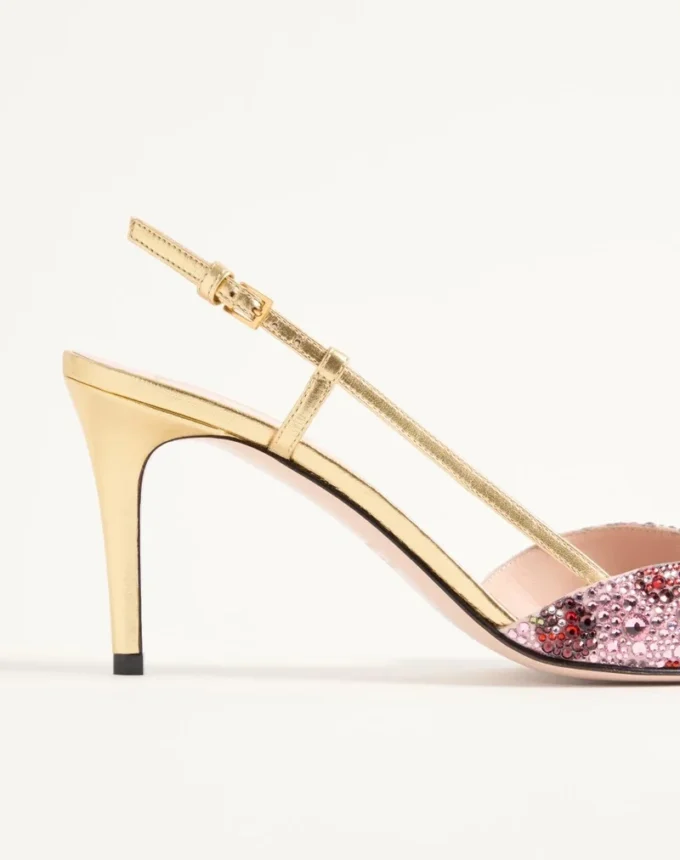 VLogo Signature Slingback Décolleté με κεντημένο σχέδιο Cherryfic 80 mm VLogo Signature Slingback Décolleté με κεντημένο σχέδιο Cherryfic 80 mm