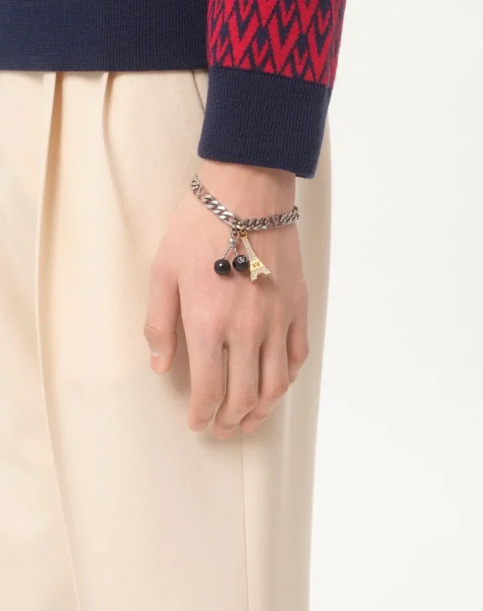 Βραχιόλι Valentino Garavani Chez Valentino από μέταλλο, σμάλτο και στρας Swarovski® Βραχιόλι Valentino Garavani Chez Valentino από μέταλλο, σμάλτο και στρας Swarovski®