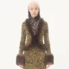 Ζακέτα από πλεκτό Lurex με ζακάρ animal print Ζακέτα από πλεκτό Lurex με ζακάρ animal print