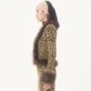 Ζακέτα από πλεκτό Lurex με ζακάρ animal print Ζακέτα από πλεκτό Lurex με ζακάρ animal print